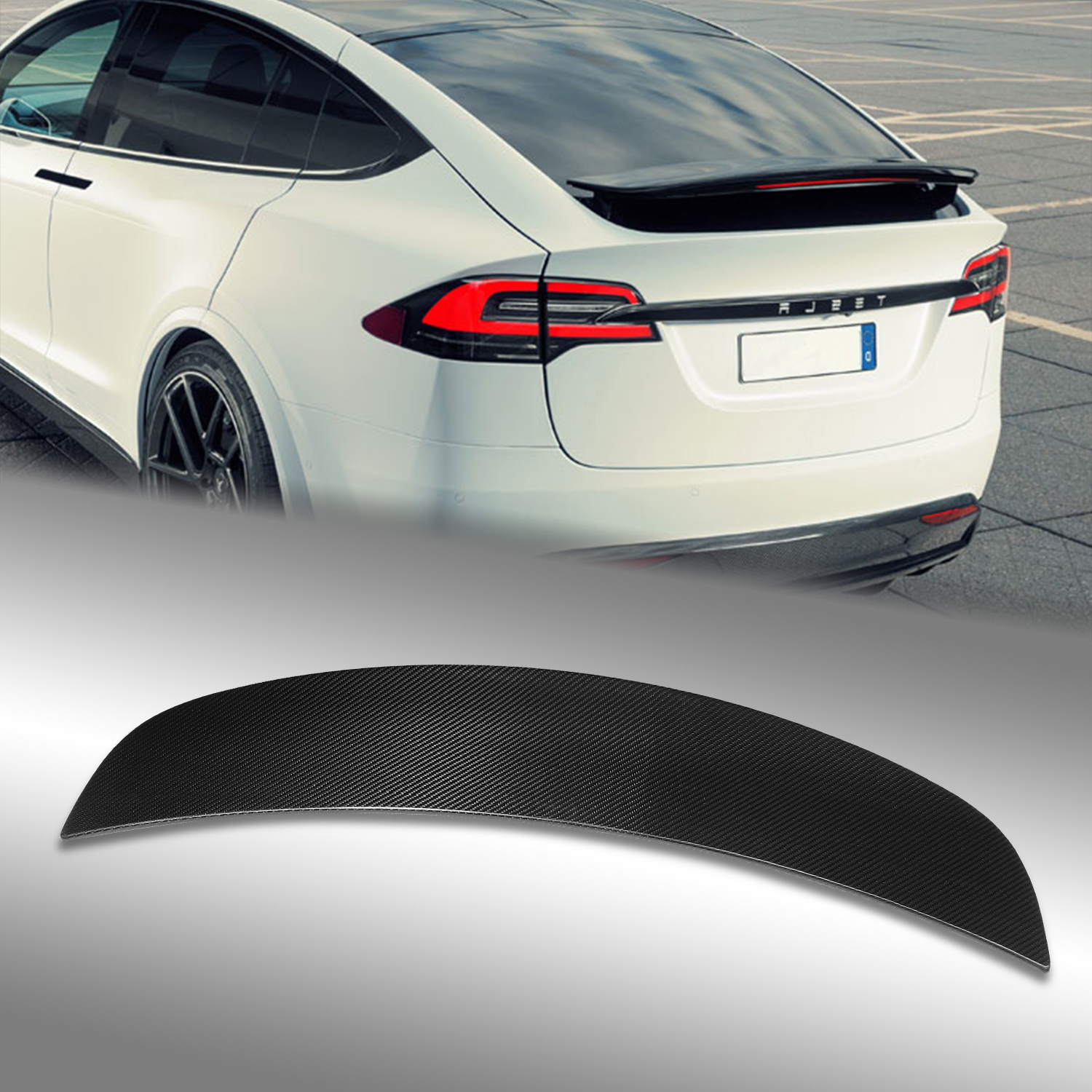 Fit 2017 2018 2019 Tesla Model X Real Carbon Fiber Rear Trunk Lid